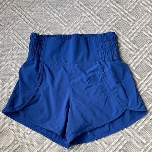 Women's Blue High-Waisted Shorts